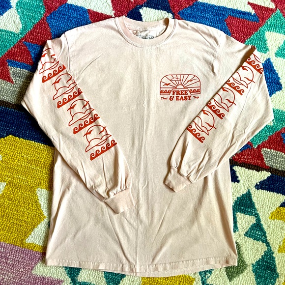 Free & Easy long sleeve- peachy waves - Picture 2 of 5